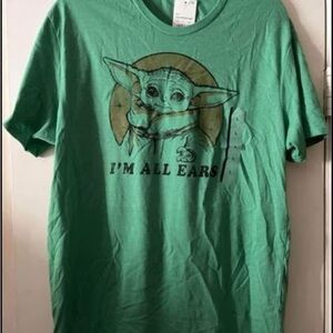 Star Wars The Child 'I'm All Ears' Short Sleeve Unisex Grogu Yoda Large NWT